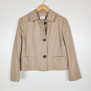 AKRIS PUNTO 《NWOT》 Glen Plaid Crop Wool Jacket 10